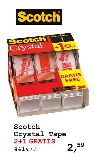 Aanbiedingen Scotch crystal tape - Scotch - Geldig van 13/08/2019 tot 10/09/2019 bij Supra Bazar