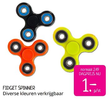 Aanbiedingen Fidget spinner - Huismerk - Boekenvoordeel - Geldig van 02/08/2019 tot 16/08/2019 bij Boekenvoordeel