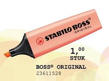 Aanbiedingen Boss original - Stabilo - Geldig van 13/08/2019 tot 10/09/2019 bij Supra Bazar