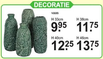 Aanbiedingen Decoratie vaas - Huismerk - Van Cranenbroek - Geldig van 12/08/2019 tot 31/08/2019 bij Van Cranenbroek