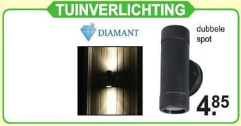 Aanbiedingen Tuinverlichting dubbele spot - Diamant - Geldig van 12/08/2019 tot 31/08/2019 bij Van Cranenbroek