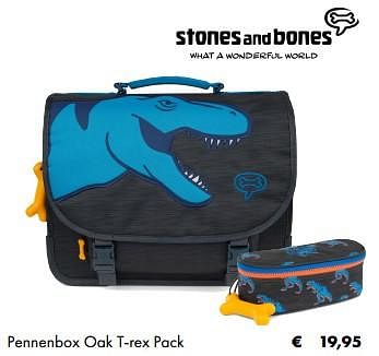 Aanbiedingen Pennenbox oak t-rex pack - Stones and Bones - Geldig van 02/07/2019 tot 31/08/2019 bij Europoint