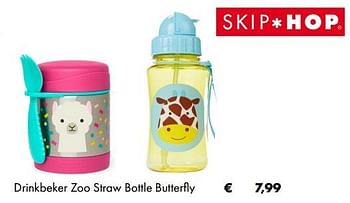 Aanbiedingen Drinkbeker zoo straw bottle butterfly - Skip Hop - Geldig van 03/07/2019 tot 31/08/2019 bij Europoint