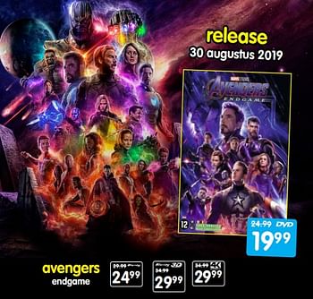 Aanbiedingen Avengers endgame - Huismerk - Boekenvoordeel - Geldig van 23/08/2019 tot 01/09/2019 bij Boekenvoordeel