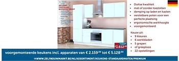 Aanbiedingen Keukens keukens in standaardmaten inclusief toestellen bauknecht group - Geldig van 20/08/2019 tot 23/09/2019 bij Zelfbouwmarkt