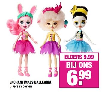 Aanbiedingen Enchantimals ballerina - Enchantimals  - Geldig van 26/08/2019 tot 08/09/2019 bij Big Bazar