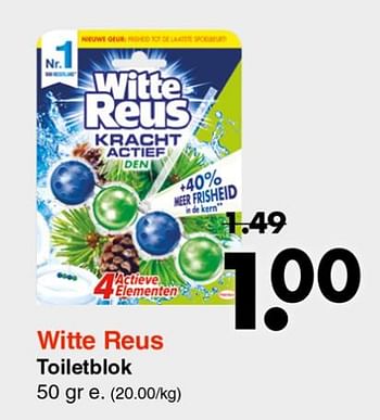 Aanbiedingen Toiletblok - Witte reus - Geldig van 26/08/2019 tot 07/09/2019 bij Wibra