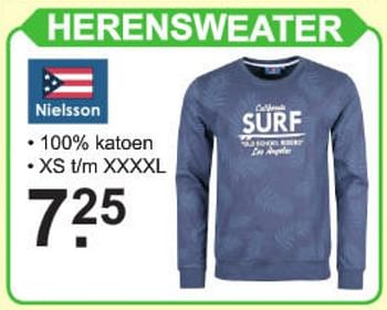 Aanbiedingen Herensweater - Nielsson - Geldig van 09/09/2019 tot 28/09/2019 bij Van Cranenbroek