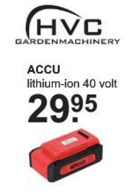 Aanbiedingen Hvc accu lithium-ion - HVC - Geldig van 09/09/2019 tot 28/09/2019 bij Van Cranenbroek