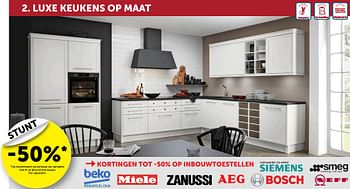 Aanbiedingen Luxe keukens op maat -50% - Geldig van 24/09/2019 tot 21/10/2019 bij Zelfbouwmarkt