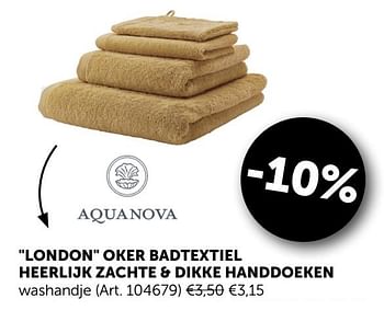 Aanbiedingen London oker badtextiel washandje - Aquanova - Geldig van 24/09/2019 tot 21/10/2019 bij Zelfbouwmarkt