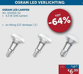 Aanbiedingen Osram led lampen - Osram - Geldig van 24/09/2019 tot 21/10/2019 bij Zelfbouwmarkt