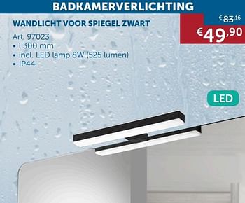Aanbiedingen Wandlicht voor spiegel zwart - Geldig van 24/09/2019 tot 21/10/2019 bij Zelfbouwmarkt