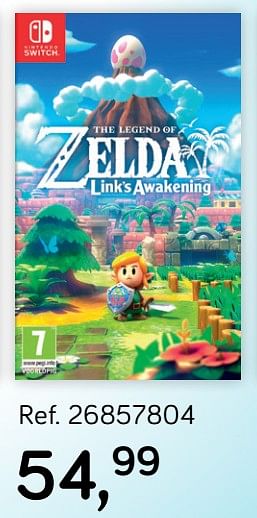 Aanbiedingen The legend of zelda link`s awakening - Nintendo - Geldig van 24/09/2019 tot 22/10/2019 bij Supra Bazar