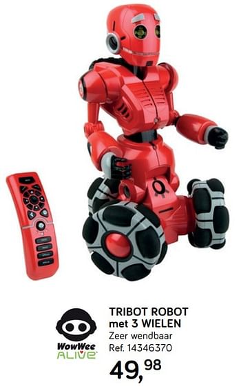 Aanbiedingen Tribot robot met 3 wielen - Wowwee - Geldig van 24/09/2019 tot 22/10/2019 bij Supra Bazar