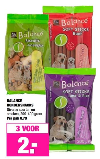 Aanbiedingen Balance hondensnacks - Balance - Geldig van 23/09/2019 tot 06/10/2019 bij Big Bazar