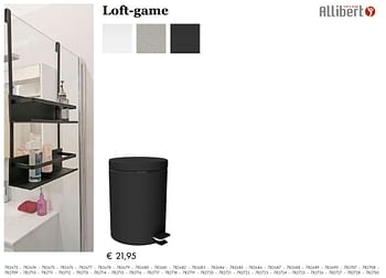 Aanbiedingen Loft-game afvalemmer 3l mat gelakt zwart - staand - Allibert - Geldig van 27/09/2019 tot 17/11/2019 bij Multi Bazar