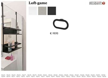 Aanbiedingen Loft-game handdoekring mat gelakt zwart - hangend - Allibert - Geldig van 27/09/2019 tot 17/11/2019 bij Multi Bazar
