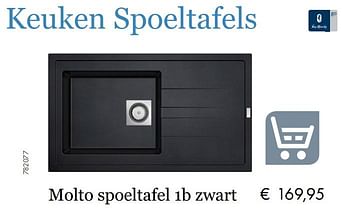 Aanbiedingen Molto spoeltafel 1b zwart - Van Marcke - Geldig van 27/09/2019 tot 17/11/2019 bij Multi Bazar