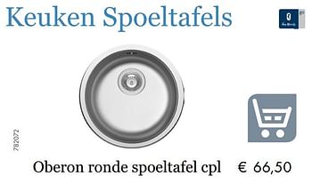 Aanbiedingen Oberon ronde spoeltafel cpl - Van Marcke - Geldig van 27/09/2019 tot 17/11/2019 bij Multi Bazar