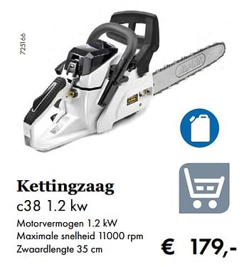 Aanbiedingen Alpina kettingzaag c38 1.50 kw - Alpina - Geldig van 27/09/2019 tot 17/11/2019 bij Multi Bazar