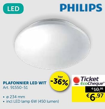 Aanbiedingen Philips plafonnier led wit - Philips - Geldig van 08/10/2019 tot 04/11/2019 bij Zelfbouwmarkt