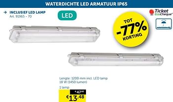 Aanbiedingen Waterdichte led armatuur ip65 1 lamp - Geldig van 08/10/2019 tot 04/11/2019 bij Zelfbouwmarkt