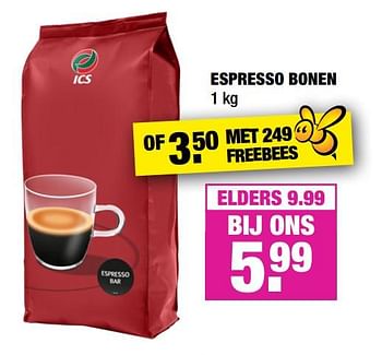 Aanbiedingen Espresso bonen - Huismerk - Big Bazar - Geldig van 07/10/2019 tot 20/10/2019 bij Big Bazar