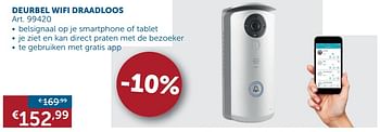 Aanbiedingen Deurbel wifi draadloos - Geldig van 22/10/2019 tot 18/11/2019 bij Zelfbouwmarkt