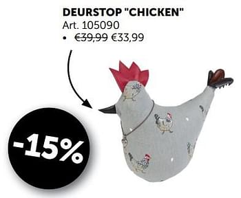 Aanbiedingen Deurstop chicken - Sophie Allport - Geldig van 22/10/2019 tot 18/11/2019 bij Zelfbouwmarkt