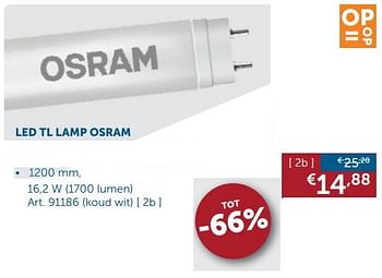 Aanbiedingen Led tl lamp osram - Osram - Geldig van 22/10/2019 tot 18/11/2019 bij Zelfbouwmarkt