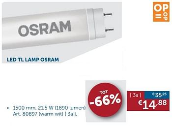 Aanbiedingen Led tl lamp osram - Osram - Geldig van 22/10/2019 tot 18/11/2019 bij Zelfbouwmarkt