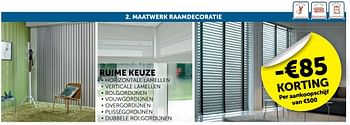 Aanbiedingen Maatwerk raamdecoratie -€85 korting per aankoopschijf van €500 - Per - Geldig van 22/10/2019 tot 18/11/2019 bij Zelfbouwmarkt