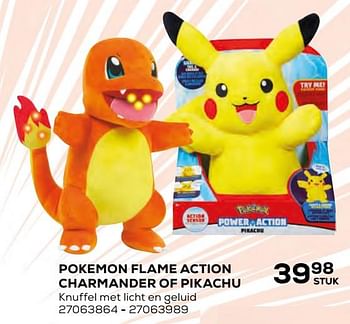 Aanbiedingen Pokemon flame action charmander of pikachu - Pokemon - Geldig van 17/10/2019 tot 12/12/2019 bij Supra Bazar