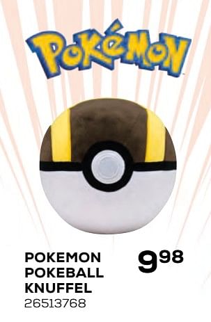 Aanbiedingen Pokemon pokeball knuffel - Pokemon - Geldig van 17/10/2019 tot 12/12/2019 bij Supra Bazar