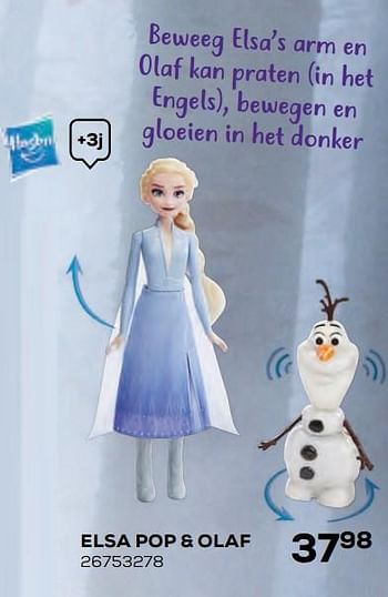 Aanbiedingen Elsa pop + olaf - Hasbro - Geldig van 17/10/2019 tot 12/12/2019 bij Supra Bazar