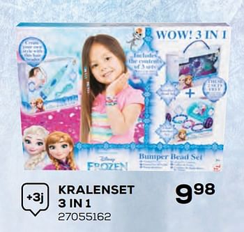 Aanbiedingen Kralenset 3 in 1 - Disney  Frozen - Geldig van 17/10/2019 tot 12/12/2019 bij Supra Bazar