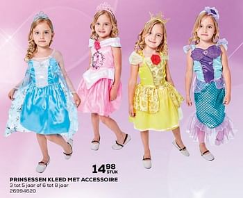 Aanbiedingen Prinsessen kleed met accessoire - Huismerk - Supra Bazar - Geldig van 17/10/2019 tot 12/12/2019 bij Supra Bazar