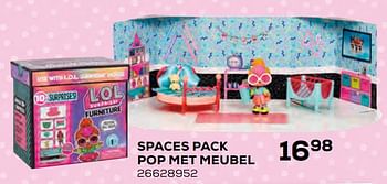 Aanbiedingen Spaces pack pop met meubel - LOL Surprise - Geldig van 17/10/2019 tot 12/12/2019 bij Supra Bazar