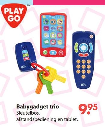 Aanbiedingen Babygadget trio - Play-Go - Geldig van 28/10/2019 tot 06/12/2019 bij Europoint