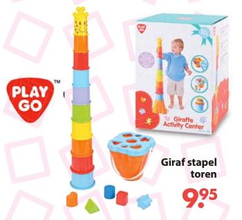 Aanbiedingen Giraf stapel toren - Play-Go - Geldig van 28/10/2019 tot 06/12/2019 bij Europoint