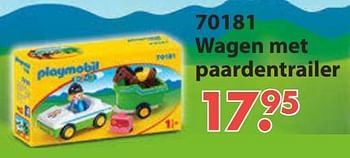 Aanbiedingen 70181 wagen met paardentrailer - Playmobil - Geldig van 28/10/2019 tot 06/12/2019 bij Europoint