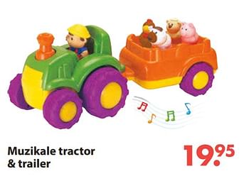 Aanbiedingen Muzikale tractor + trailer - Keenway - Geldig van 28/10/2019 tot 06/12/2019 bij Europoint