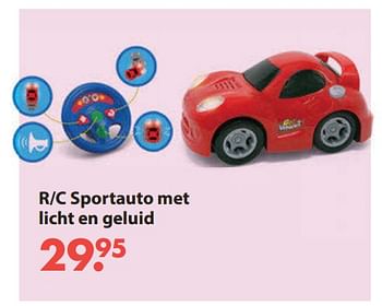 Aanbiedingen R-c sportauto met licht en geluid - Huismerk - Europoint - Geldig van 28/10/2019 tot 06/12/2019 bij Europoint