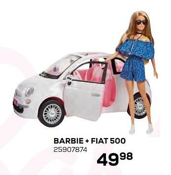 Aanbiedingen Barbie + fiat 500 - Mattel - Geldig van 17/10/2019 tot 12/12/2019 bij Supra Bazar