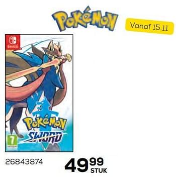 Aanbiedingen Nintendo switch pokemon sword - Nintendo - Geldig van 17/10/2019 tot 12/12/2019 bij Supra Bazar