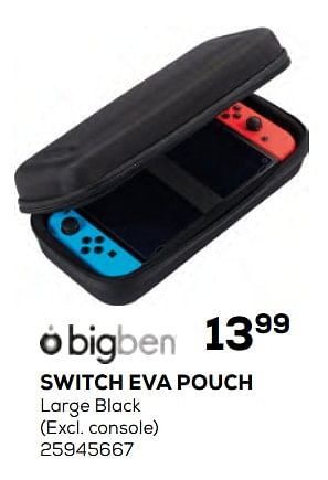 Aanbiedingen Switch eva pouch large black - BIGben - Geldig van 17/10/2019 tot 12/12/2019 bij Supra Bazar