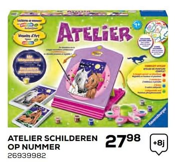 Aanbiedingen Atelier schilderen op nummer - Ravensburger - Geldig van 17/10/2019 tot 12/12/2019 bij Supra Bazar