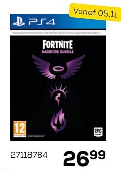 Aanbiedingen Fortnite darkfire bundle ps4 - Warner Brothers Interactive Entertainment - Geldig van 17/10/2019 tot 12/12/2019 bij Supra Bazar