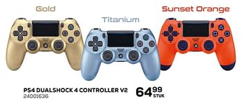 Aanbiedingen Sony ps4 dualshock 4 controller v2 - Sony - Geldig van 17/10/2019 tot 12/12/2019 bij Supra Bazar